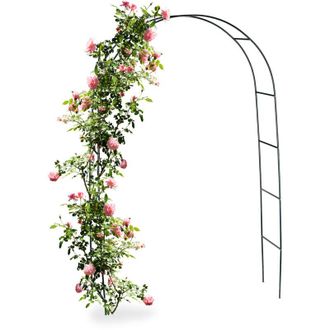 Relaxdays Relaxdays - 4 Arcos De Metal Para Jard&iacute;n, Plantas Trepadoras Y Rosas, 240 Cm, Soporte Rosales Resistente Intemperie, Verde