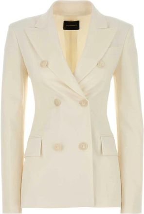 Andamane Ivory Stretch Gabardine Blazer - Dames - Blazers - Beige - M - Jassen