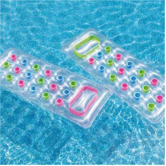 Trade Shop Trade Shop - Materassino Gonfiabile 188x71cm Trasparente Con 18 Fori Materasso Piscina Mare 019966