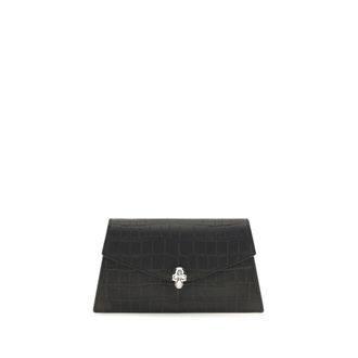 Alexander McQueen Black Calf Leather Bos Taurus Clutch Womens Bag