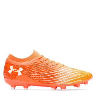 Under Armour Mens Pro Adults Firm Ground Football Boots in Orange/White - Size UK 11.5