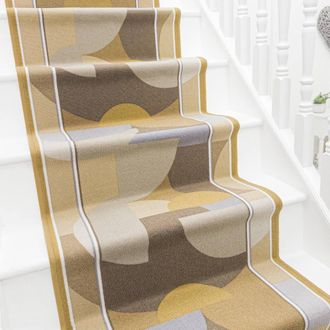 Runrug Stair Runner Carpet - Durable, Non-Slip, 5.4mm - Malis in Beige | Size: 80 cm x 540 cm