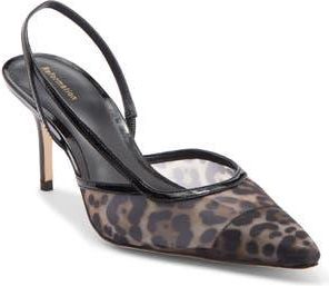 Reformation Whitnee Slingback Pump in Leopard Mesh at Nordstrom Rack, Size 5.5