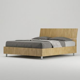 Les Tendances Cama Matrimonial 160x190cm Sin Somier Con Cabecera Inclinada Demas - Natural