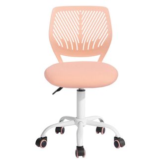 Urban Meuble Silla de oficina ergon&oacute;mica rosa con ruedas