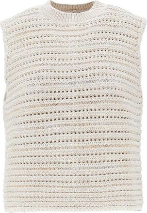 Emporio Armani Openworked knit top Woman M