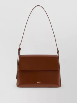 A.P.C. virginie leather shoulder bag logo detail