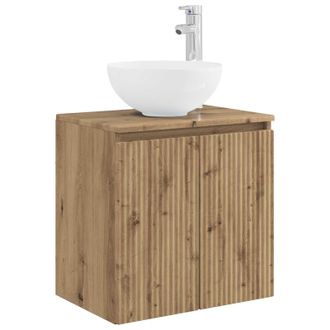 vidaXL Vanidad Con Lavabo De Pared Roble Artisan 49,5 X 41 X 64,5 Cm Vidaxl