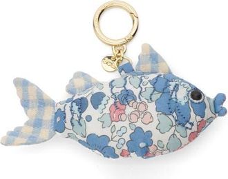 Stoney Clover Lane x Liberty Puffy Fin Bag Charm in Blue Multi at Nordstrom