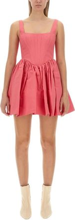 Staud Landscape Dress - Dames - Korte kleedjes - Roze - 2XS - Katoen - Kleedjes
