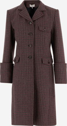 Chloé Single Breasted Wool Blend Riding Coat
