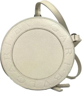 Bulgari Tweedehands leren schoudertassen - Dames - Vintage Schoudertas - Beige - ONE Size - Leer - Vintage
