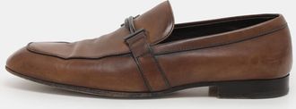 Tod's Tods Brown Leather Double T Loafers