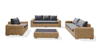 DCB Garden Sal&oacute;n de jard&iacute;n 6 plazas en resina trenzada