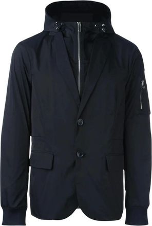 Emporio Armani Essential Stretch Nylon Twill Blazer - Heren - Jassen - Blauw - Maat: L Nylon