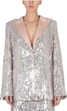 Rotate Sequined Blazer - Dames - Blazers - Grijs - S - Polyester - Jassen