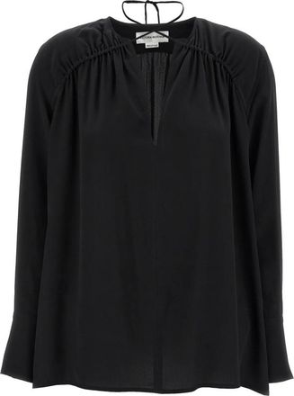 Victoria Beckham Dames, Blouses & Shirts, Zwart, Maat: 3XS Zijde