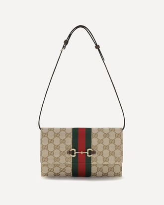 Gucci Portafogli Horsebit Web con tracolla Woman UNI