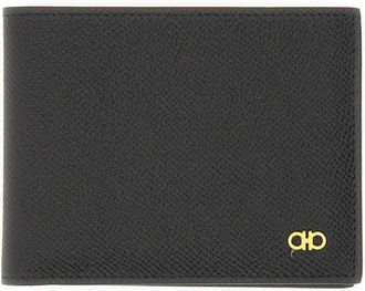 Ferragamo Black Calfskin Gancini Wallet