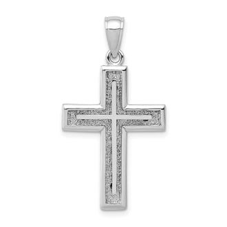 Diamond2Deal 14k Gold 2-D Cross Charm