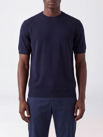 HUGO BOSS Maglia girocollo in pura lana vergine a maniche corte