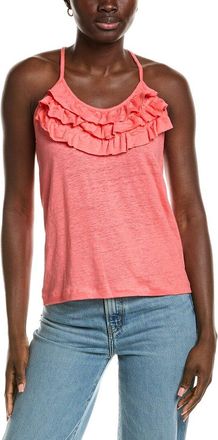 Chaser Strappy Ruffle Linen-Blend Cami