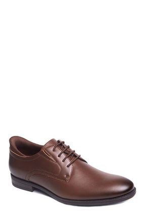 Marc Joseph New York State Street Hands Free Technology Leather Plain Toe Dress Oxford in Brown Napa Leather at Nordstrom, Size 11.5