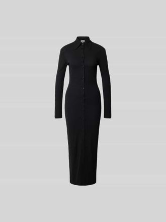 Nanushka Hemdblusenkleid in Maxil&auml;nge in Black, Gr&ouml;&szlig;e L
