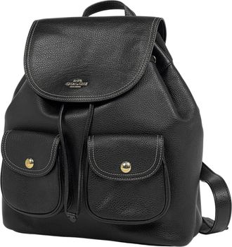 Coach Black Leather Backpack (Pre-Owned)