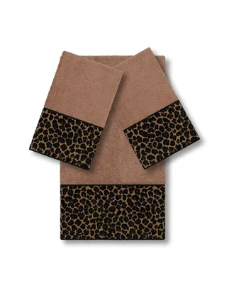 Linum Home Textiles Spots Turkish Cotton 3Pc Embellished Towel Set