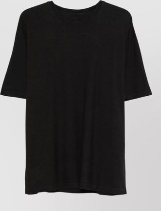 120% Lino relaxed fit round neck short sleeve t-shirt