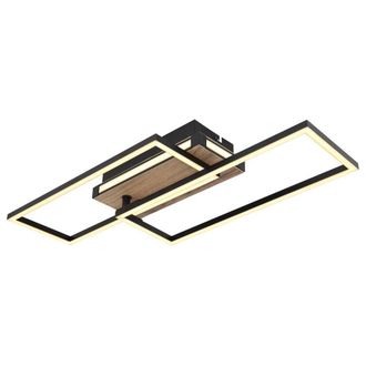 Netlighting Colli Semi Ceiling Light Black 2 Rotatable Rectangles LED