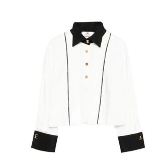 Elisabetta Franchi Dames, Blouses & Shirts, Wit, Maat: S