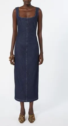 Sportmax Stretch Denim Sheath Dress in Midnight Blue at Nordstrom, Size 12