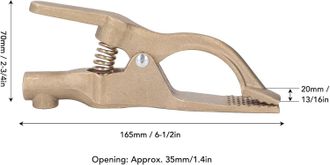 OEM Pinza De Tierra Para Soldadura De 35 Mm, Con Abertura De Lat&oacute;n, Buena Conductividad Y Resistencia A La Oxidaci&oacute;n, Capacidad De 500 A. Apta Para M&aacute;quin