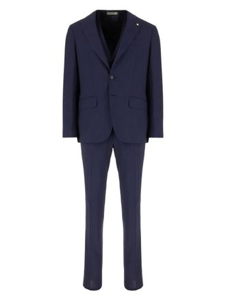 Corneliani Completo monopetto gessato (3 pezzi) - Blu