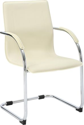 Clp Silla Cantilever Noeleen De Piel Sintetica Crema