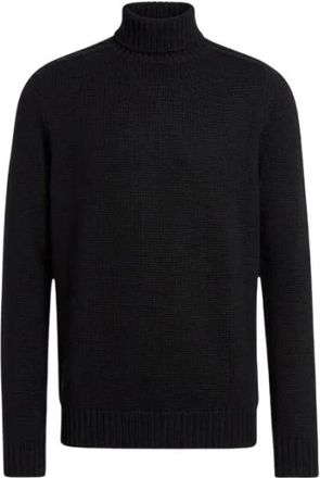 Dondup Polo-hals Trui - Heren - Truien - Zwart - Maat: M Wol