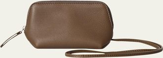 The Row Mens Owen Leather Wristlet Pouch