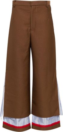 Undercover Kasane pants - women - Wool/Polyester/Cupro - 2 - Brown