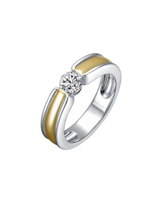Rachel Glauber 14K Plated Cz Band Ring