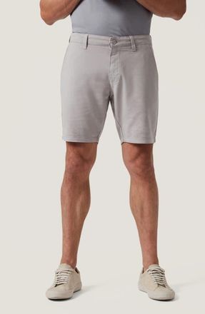 34 Heritage Arizona Slim Fit Flat Front Chino Shorts in Grey High Flyer at Nordstrom, Size 32