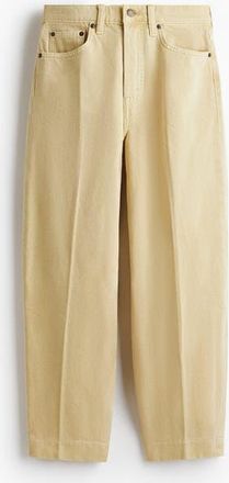 H&M Barrel High Ankle Jeans in Yellow at Nordstrom, Size 10