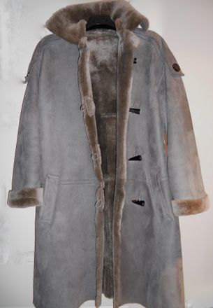 Nicole Farhi Sheared Shearling Duffle Coat Size M