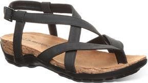 Bearpaw Casita Faux Leather Sandal in Black at Nordstrom Rack, Size 6.5