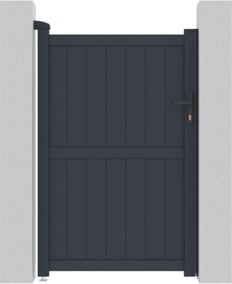Habitat et Jardin Habitat Et Jardin - Puerta Jardin maurice - 101.2 X 155.9 Cm - Gris