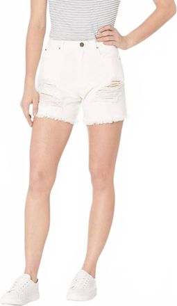 Billabong Destroyed Mom Fit Long Short In Salt Crystal