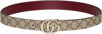 Gucci (WMNS) Gucci 25 GG Marmont Reversible Belt Beige 659417-92TIG-9792