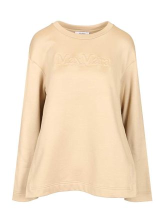 Max Mara Cotton Silk Sweatshirt Sweatshirts Beige
