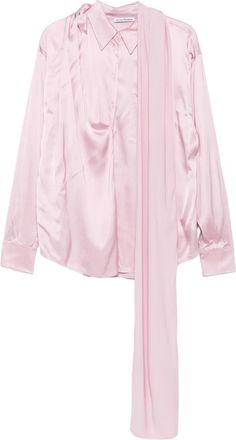 Acne Studios scarf-detail satin blouse - Pink